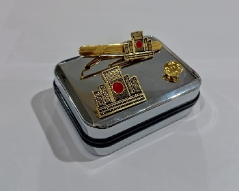 Exclusive Collection Shaheed Minar 100% Brass (পিতল) Tie Clip and Coat pin set EBM007