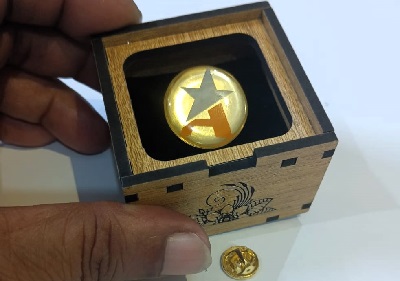 AIR ASTRA Coat pin in Brass (পিতল) and lamination with Box AACT001