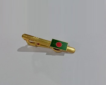 Exclusive Collection Bangladesh Flag Brass (পিতল) Tie Clip CT026