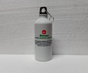 White / Biman Logo Stainless Steel Water Bottle 600ml SS01