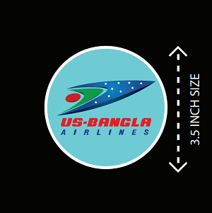 100% Waterproof US-BANGLA AIRLINES Logo Sticker MOQ 2 PCS STK008