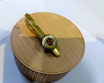 BANGLADESH CUSTOMS LOGO Tie Clip in Brass and lamination with Box CT009