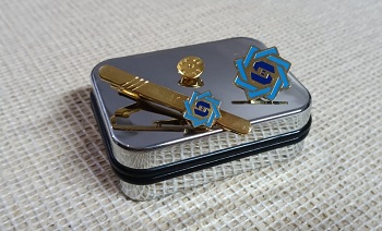 Exclusive Collection Shahjalal Islami Bank PLC 100% Brass (পিতল) Tie Clip and Coat pin set BK001