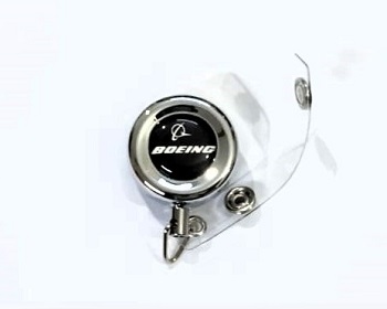 Best quality Boeing 787 ID Card Holder Plastic Body steel color B787001