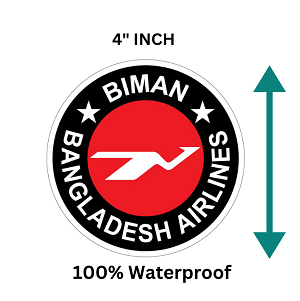 100% Waterproof Biman Logo Sticker MOQ 2 PCS STK001