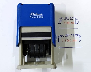 Paid & Date Seal/Stamp Sahnaj S-526D