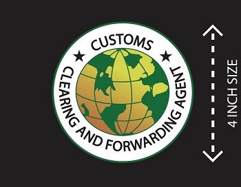 100% Waterproof Customs C&F Agent Sticker MOQ 2PCS STK009