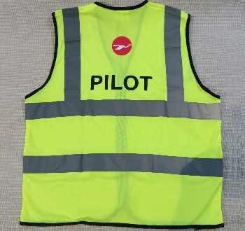 Reflects light 100% Polyester Official Pilot Net Apron without pocket APR038