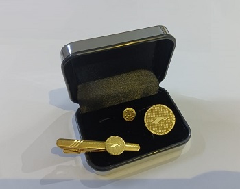 Exclusive Collection Biman Logo 100% Brass (পিতল) Tie Clip and Coat pin set EBM005