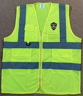 Exclusive Collection Security Department Green Yellow Full Net Apron Four Pockets 04 Designs APR029