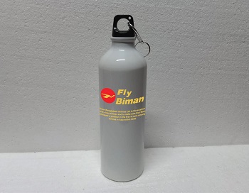 White / Biman Logo Stainless Steel Water Bottle 750ml SS02