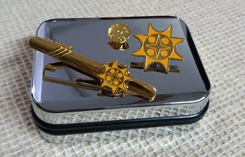Exclusive Collection Sonali Bank LTD 100% Brass (পিতল) Tie Clip and Coat pin set BK006