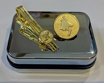 Exclusive Gold Plated Tie Clip and Coat pin set Bangladesh Map EBM001