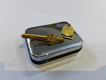 Exclusive Collection Bangladesh Navy 100% Brass (পিতল) Tie Clip and Coat pin set EBM006