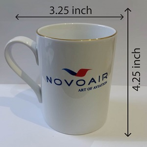 NOVOAIR Printed Exclusive design White Ceramic Mug for Milk/Tea/Coffee/Water BMUG004