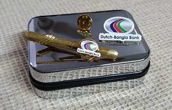 Exclusive Collection Dutch Bangla Bank LTD 100% Brass (পিতল) Tie Clip and Coat pin set BK005