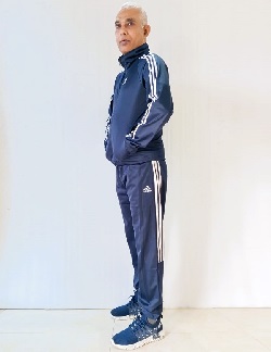 Navy blue original adidas 100% export quality premium Polyester Tricot Fabric 3-Stripes Tracksuit TSP005