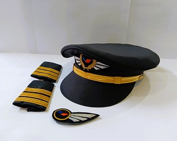 NOVOAIR First Officer Hat Apulates Wings for Men & Women three pcs package PILOT0011