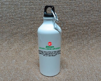 White / Biman Logo Stainless Steel Water Bottle 600ml SS01
