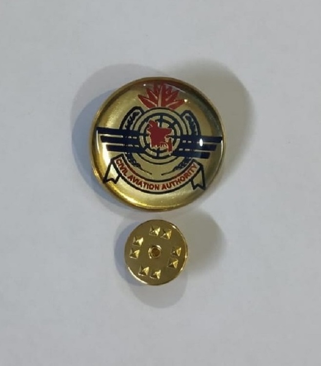 Civil Aviation Authority Coat pin in Brass (পিতল) and lamination with Box CACT001