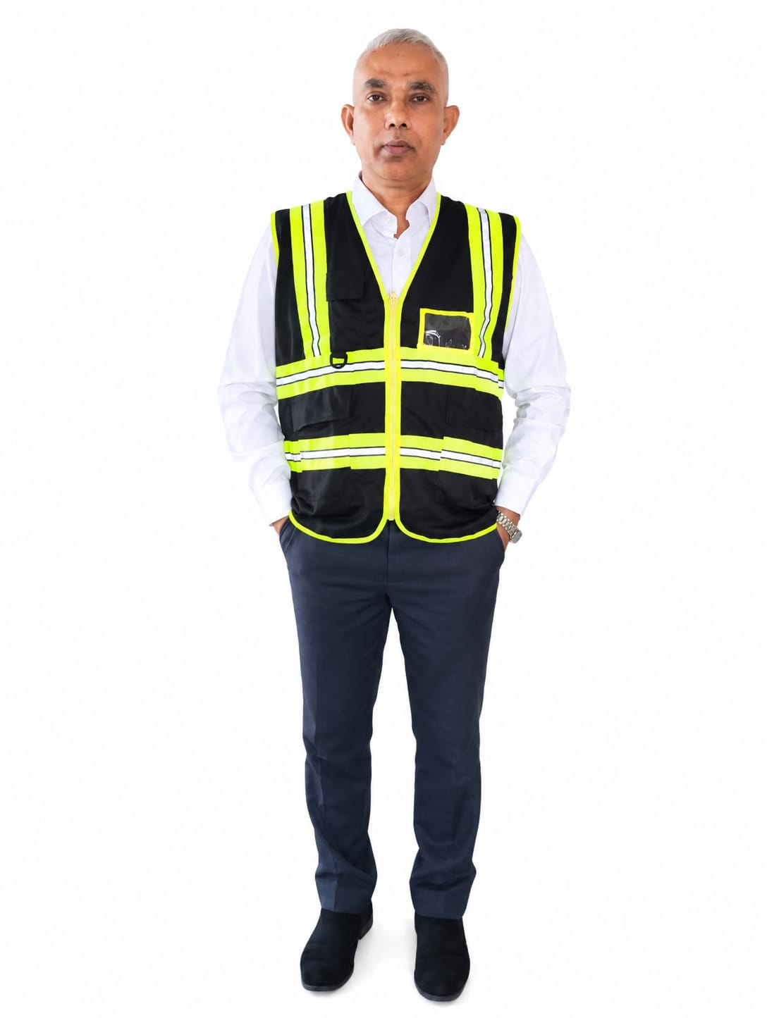 Exclusive Collection Black Official Apron Polyester Four Pockets APR068