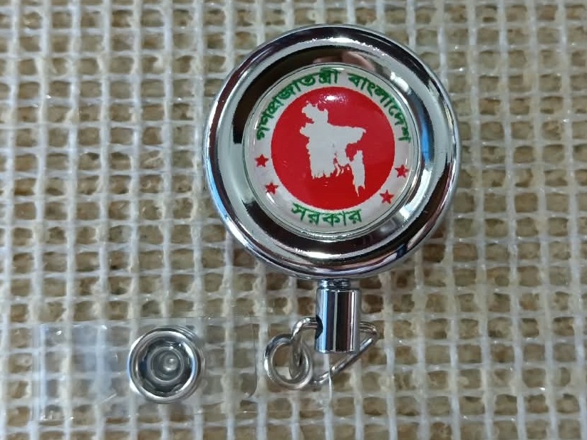 Best quality Bangladesh Government Logo ID Card Holder steel metal with One ID card box free YOY011