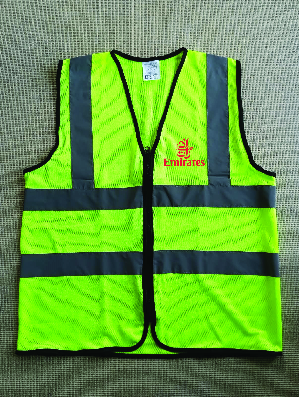 Emirates Airlines Reflects light Polyester Official Net Apron without pocket VEST008