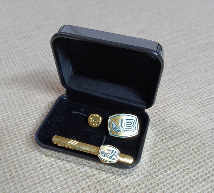 Exclusive Collection Janata Bank 100% Brass (পিতল) Tie Clip and Coat pin set BK008