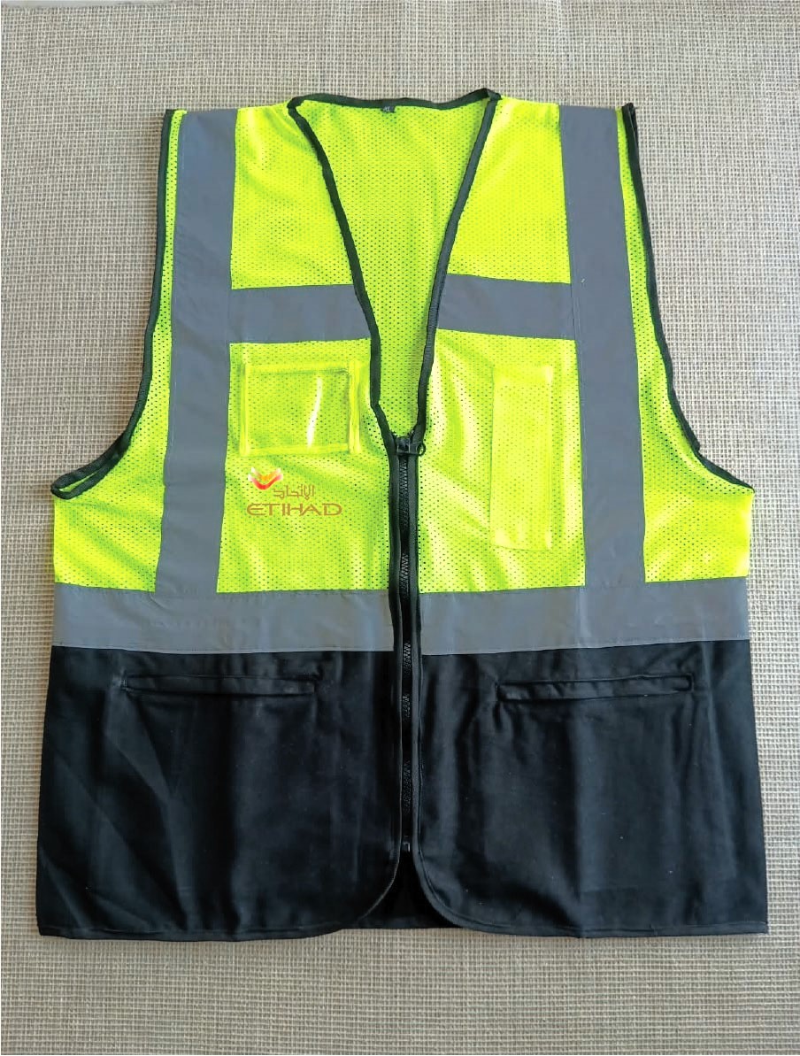 Etihad Airways Reflects light Official Two chain pockets Apron VEST029