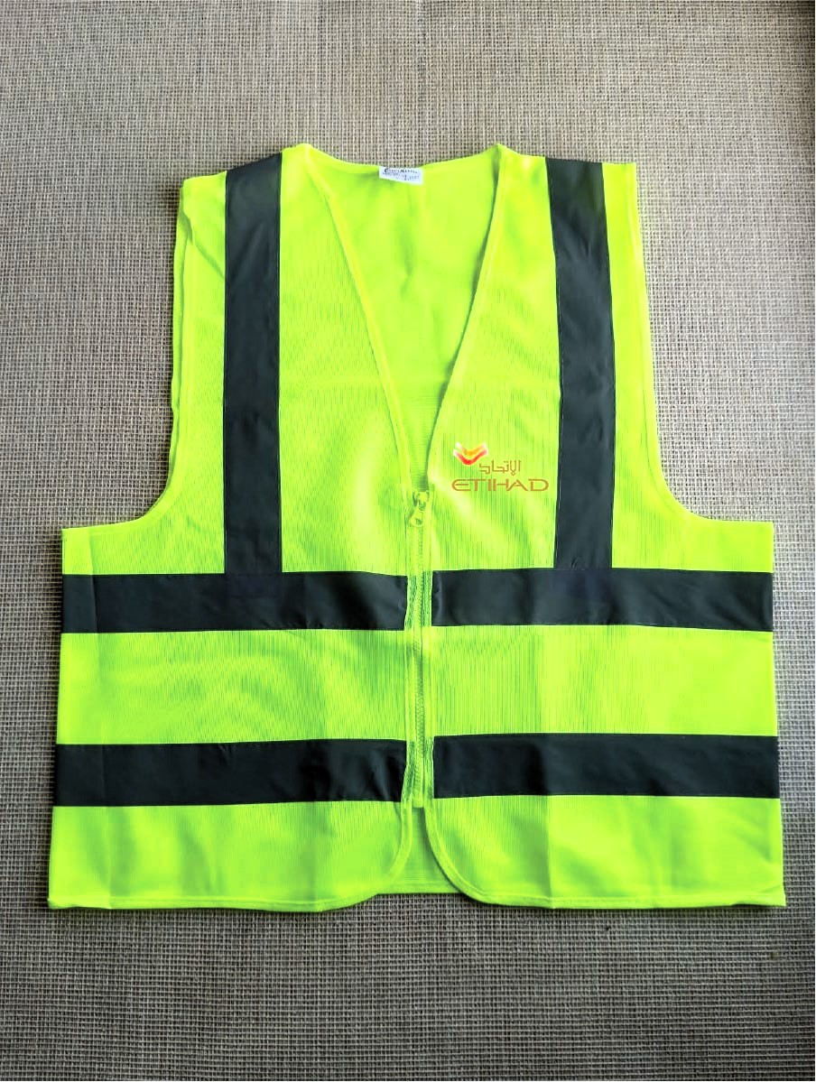 Etihad Airways Reflects light Polyester Official Apron without pocket VEST017