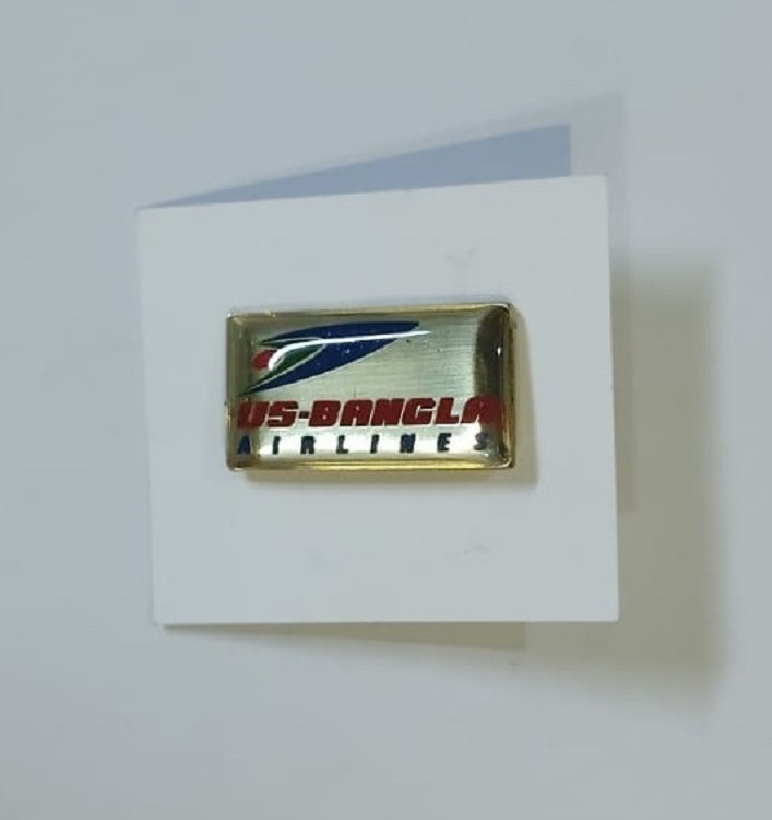 US-BANGLA Coat pin in Brass (পিতল) with lamination USCT001