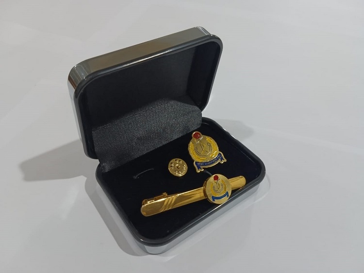 Exclusive Collection Bangladesh Navy 100% Brass (পিতল) Tie Clip and Coat pin set EBM006