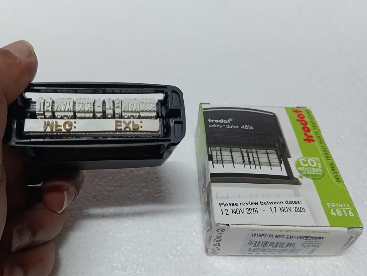 Manufacturing & Expire Date mention Seal/Stamp Trodat printy 4816