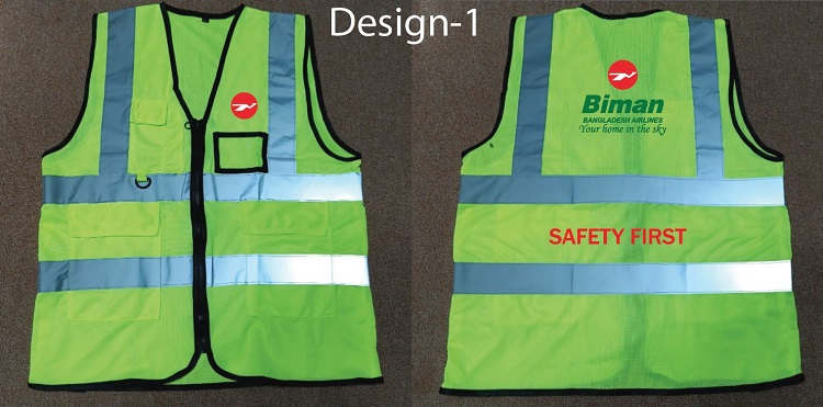 Exclusive Collection Biman Bangladesh Airlines Green Yellow Full Net Apron Four Pockets 04 Designs APR017