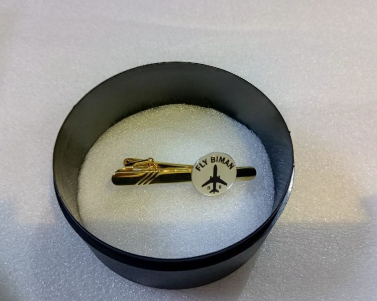 Fly Biman Tie Clip in Brass and lamination with Box CT0014