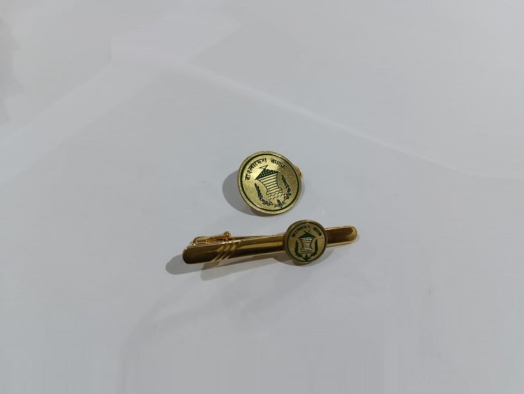 Exclusive Collection Bangladesh Bank 100% Brass (পিতল) Tie Clip and Coat pin set EBM010