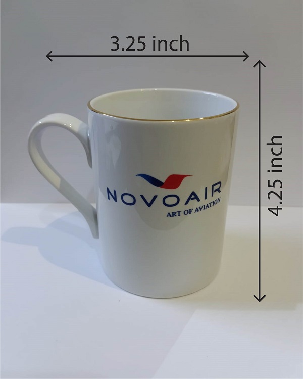 NOVOAIR Printed Exclusive design White Ceramic Mug for Milk/Tea/Coffee/Water BMUG004