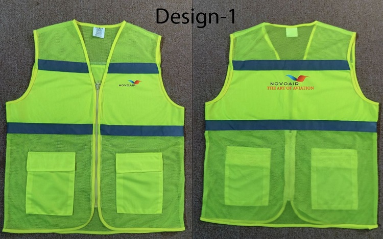 Exclusive Collection Novoair Department Green Yellow Semi Net Apron Two Pockets 02 Designs APR026