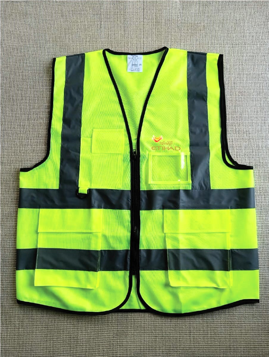 Etihad Airways Reflects light Polyester Official Apron Four pockets VEST019