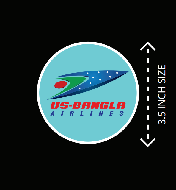 100% Waterproof US-BANGLA AIRLINES Logo Sticker MOQ 2 PCS STK008