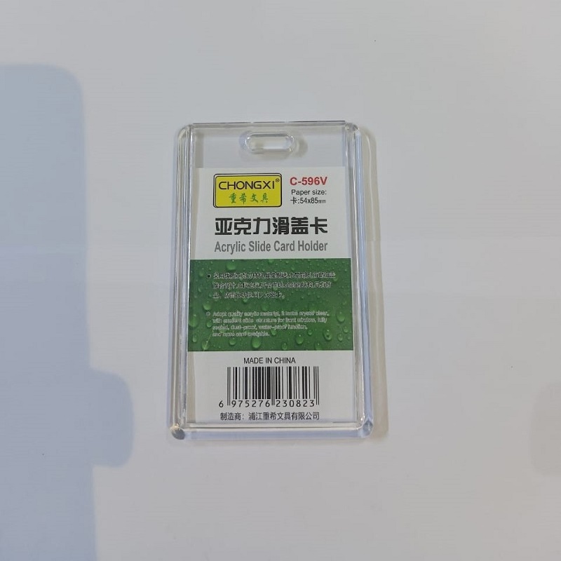 CHONGXI Acrylic slide double side ID card Holder C-596V