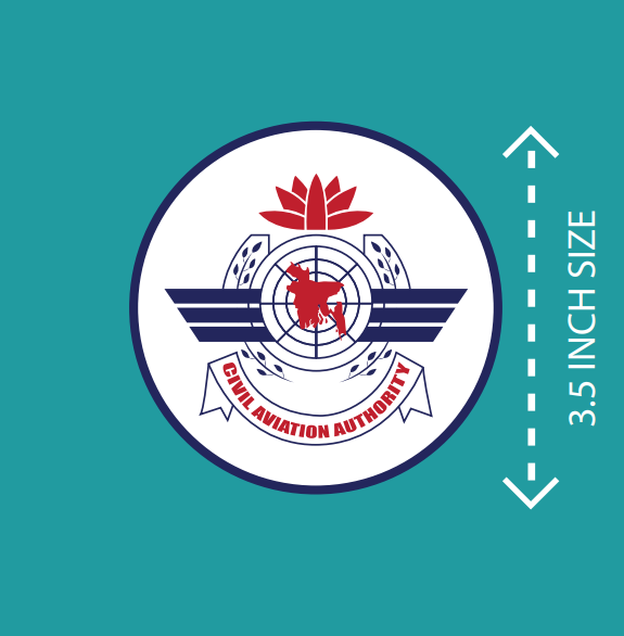 100% Waterproof Civil Aviation Authority Logo Sticker MOQ 2 PCS STK005