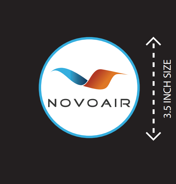 100% Waterproof NOVOAIR Logo Sticker MOQ 2 PCS STK007