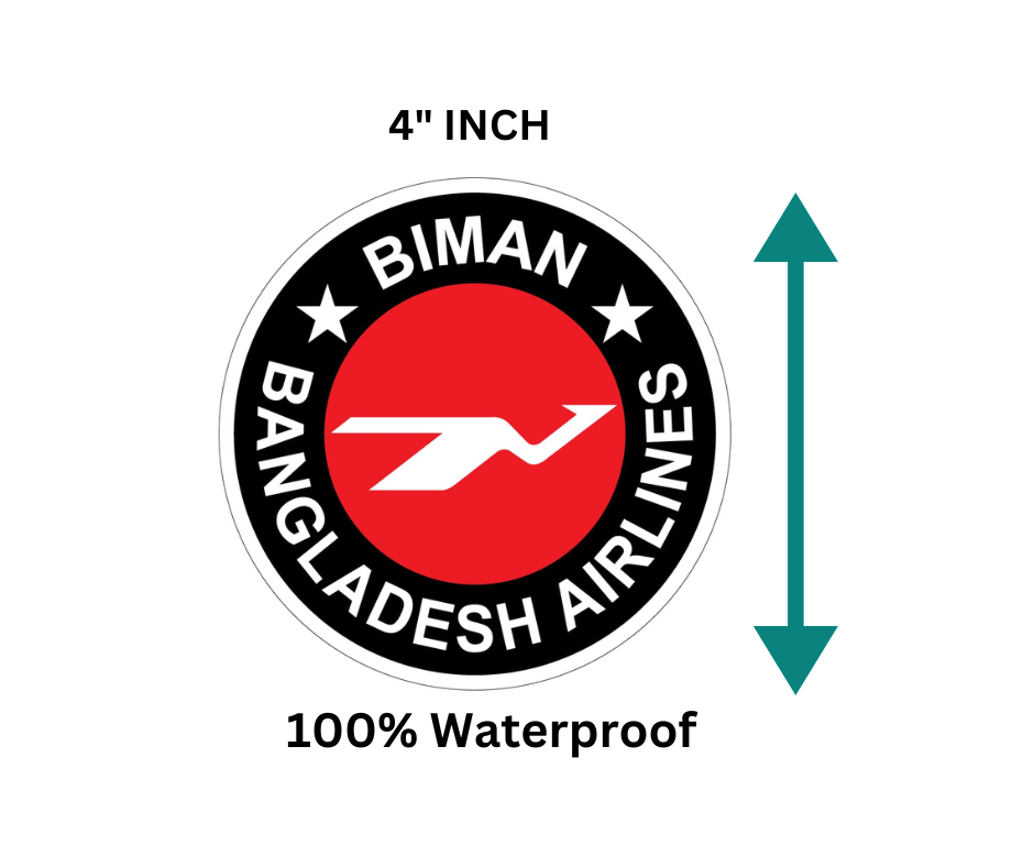 100% Waterproof Biman Logo Sticker MOQ 2 PCS STK001