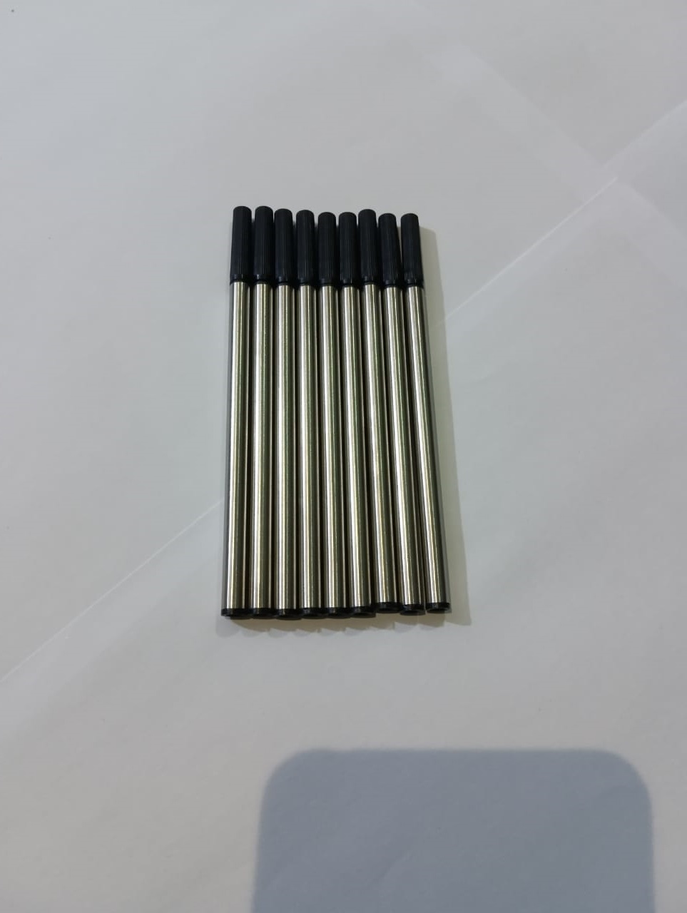 Metal Refill 0.5mm Black Ink for Ballpoint Pen Gel Pen Replacement RFL001