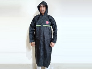 PVC Heat Selling 100% Waterproof Reflective Overcoat Rain suit RCS005