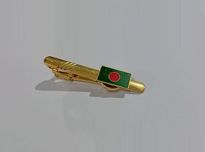 Exclusive Collection Bangladesh Flag Brass (পিতল) Tie Clip CT026