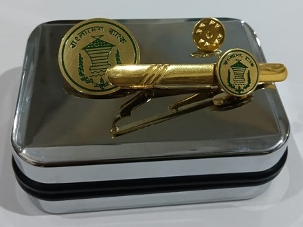 Exclusive Collection Bangladesh Bank 100% Brass (পিতল) Tie Clip and Coat pin set EBM010