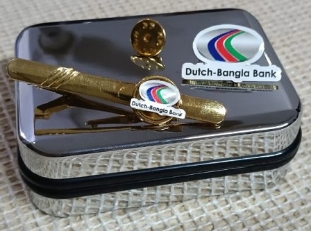 Exclusive Collection Dutch Bangla Bank LTD 100% Brass (পিতল) Tie Clip and Coat pin set BK005