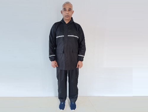 100% Waterproof Reflective Rain suit with Trouser RS010